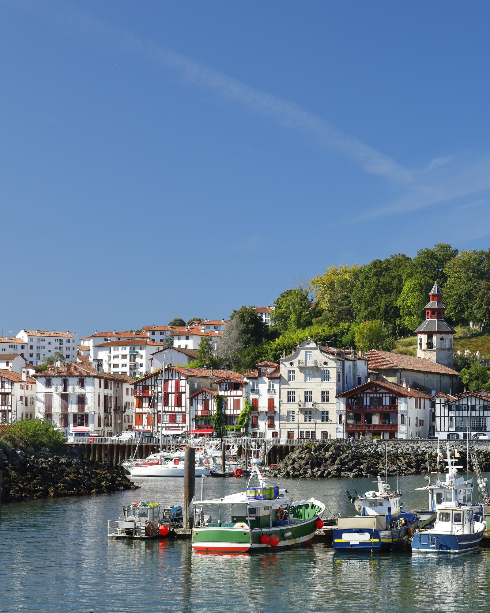 Séminaire d'entreprise à Saint-Jean-de-Luz, port de pêche et maisons basques